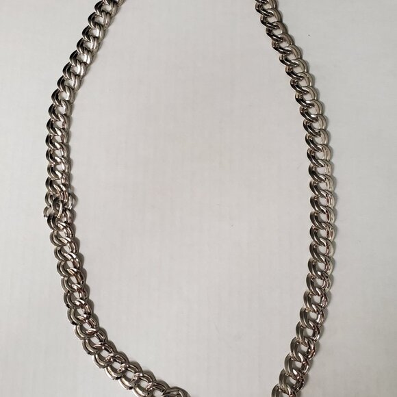 Vintage Monet Long Chunky Double Curb Chain - Picture 7 of 9